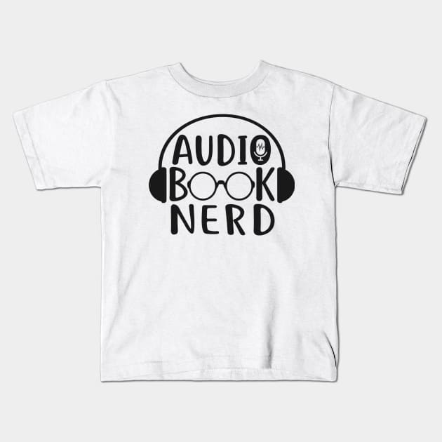 Audiobook NERD v2 Kids T-Shirt by SSArt